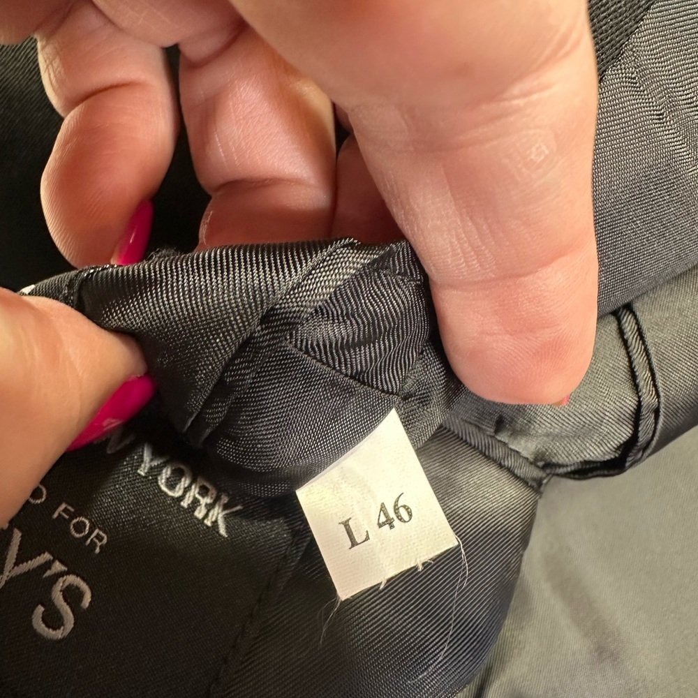 Jones New York Wool Blazer Men’s 46L Black 3 Button Classic Sport Coat Foley’s - Picture 9 of 11